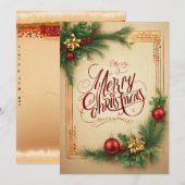 Exclusief Merry Christmas Wenskaart Kaart (Voorkant / Achterkant)