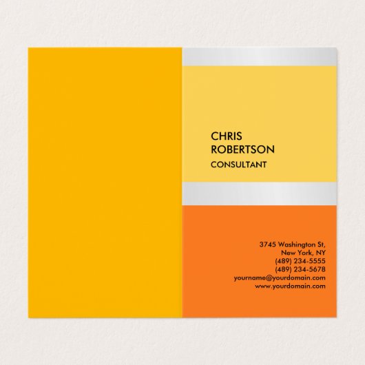 Exclusief modern visitekaartje (Buitenkant ongevouwen)