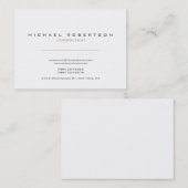 Exclusief modern wit schoon visitekaartje (Voorkant / Achterkant)