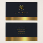 Exclusief monogram Initiaal Simple Plain Chauffeur Visitekaartje (Voorkant /achterkant)