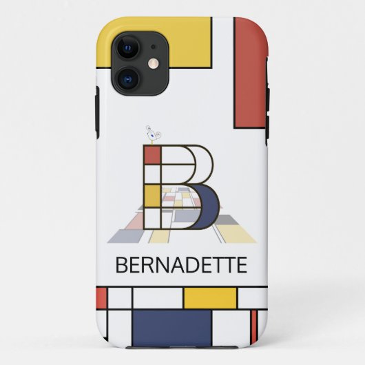 Exclusief neoplasticisme Art Monogram. Brief B Case-Mate iPhone Case (Achterkant)