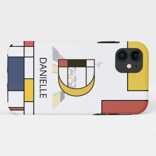Exclusief neoplasticisme Art Monogram. Brief D Case-Mate iPhone Case (Achterkant (horizontaal))