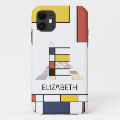 Exclusief neoplasticisme Art Monogram. Brief E Case-Mate iPhone Case (Achterkant)