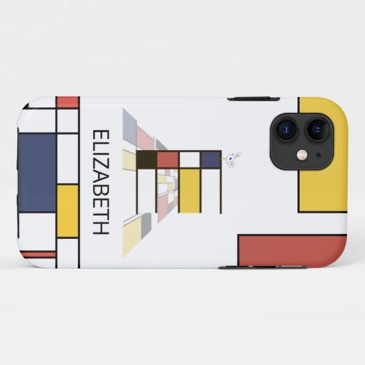 Exclusief neoplasticisme Art Monogram. Brief E Case-Mate iPhone Case (Achterkant (horizontaal))