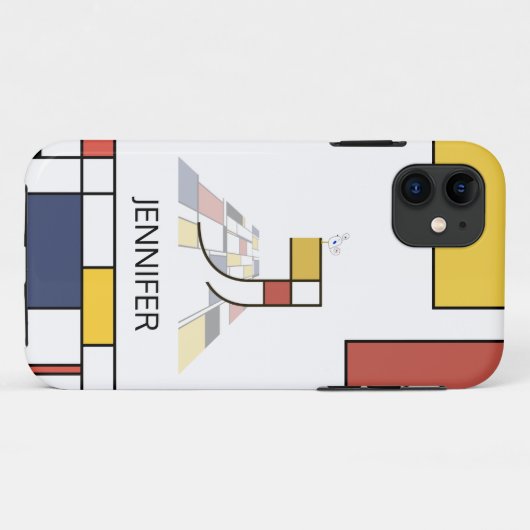 Exclusief neoplasticisme Art Monogram. Brief J Case-Mate iPhone Case (Achterkant (horizontaal))