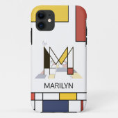 Exclusief neoplasticisme Art Monogram. Brief M Case-Mate iPhone Case (Achterkant)