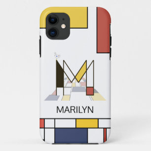 Exclusief neoplasticisme Art Monogram. Brief M Case-Mate iPhone Case