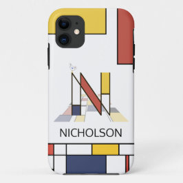 Exclusief neoplasticisme Art Monogram. Brief N Case-Mate iPhone Case