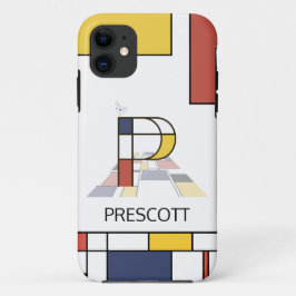 Exclusief neoplasticisme Art Monogram. Brief P Case-Mate iPhone Case