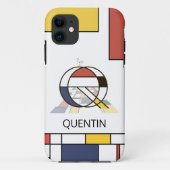Exclusief neoplasticisme Art Monogram. Brief Q Case-Mate iPhone Case (Achterkant)