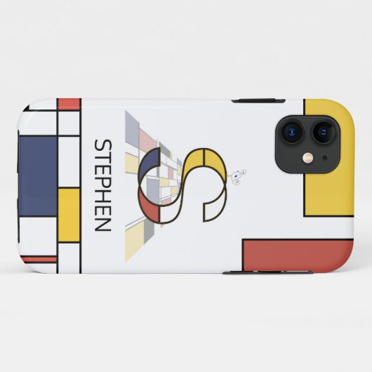 Exclusief neoplasticisme Art Monogram. Brief S Case-Mate iPhone Case (Achterkant (horizontaal))