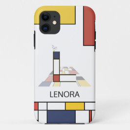 Exclusief neoplasticisme Art Monogram. Letter L Case-Mate iPhone Case