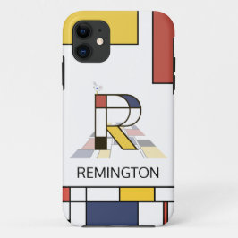 Exclusief neoplasticisme art monogram. letter R Case-Mate iPhone Case