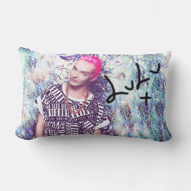 Exclusief ondertekende 'LuLu' plastic kussen (Voorkant)