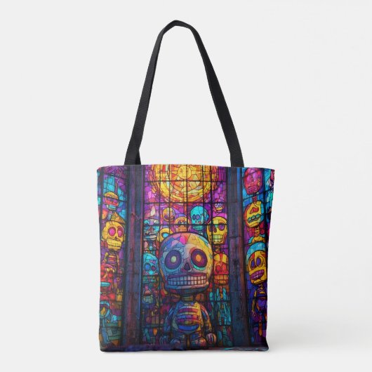 Exclusief ontwerp | Halloween pompoen Canvas tas, Tote Bag (Achterkant)