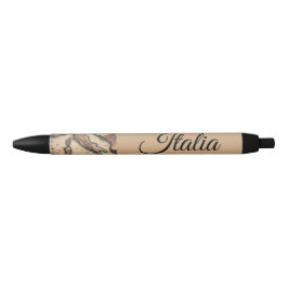 Exclusief Oud-Italiaanse Kaartontwerp Zwarte Inkt Pen