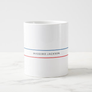 Exclusief Persoonlijk Modern Blauw Rood Wit Grote Koffiekop