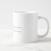 Exclusief Persoonlijk Modern Blauw Rood Wit Grote Koffiekop (Rechts)
