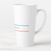 Exclusief Persoonlijk Modern Blauw Rood Wit Latte Mok (Rechts)