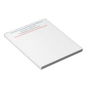 Exclusief Persoonlijk Modern Blauw Rood Wit Notitieblok (Schuin)