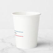 Exclusief Persoonlijk Modern Blauw Rood Wit Papieren Bekers (Links)