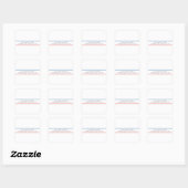 Exclusief Persoonlijk Modern Blauw Rood Wit Vierkante Sticker (Vel)