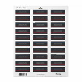Exclusief Persoonlijk Modern Donkergrijs Zwart Etiket (Full Sheet)
