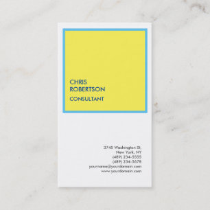 Exclusief speciaal blauw geel wit visitekaartje