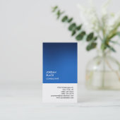 Exclusief speciaal blauw wit, uniek modern visitekaartje (Staand voorkant)