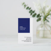 Exclusief speciaal donkerblauw wit, uniek, uniek visitekaartje (Staand voorkant)