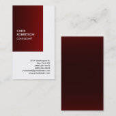 Exclusief speciaal donkerrood wit, uniek, uniek visitekaartje (Voorkant / Achterkant)