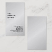 Exclusief speciaal grijs modern uniek minimalistis visitekaartje (Voorkant / Achterkant)