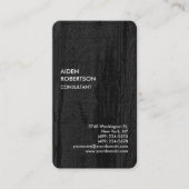 Exclusief speciaal grijs zwart hout, modern uniek visitekaartje (Voorkant)