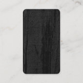 Exclusief speciaal grijs zwart hout, modern uniek visitekaartje (Achterkant)