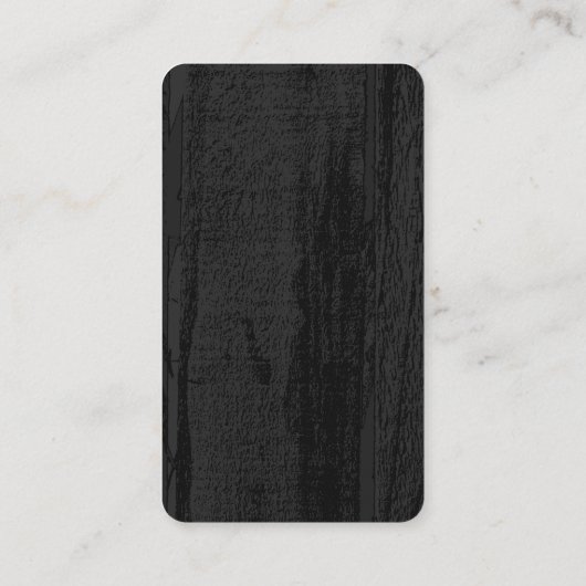 Exclusief speciaal grijs zwart hout, modern uniek visitekaartje (Achterkant)