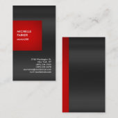 Exclusief speciaal rood grijs modern visitekaartje (Voorkant / Achterkant)