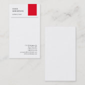 Exclusief speciaal rood wit, modern minimalistisch visitekaartje (Voorkant / Achterkant)