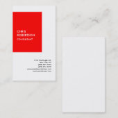 Exclusief speciaal rood wit, modern visitekaartje (Voorkant / Achterkant)