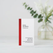 Exclusief speciaal rood wit, uniek modern visitekaartje (Staand voorkant)