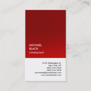 Exclusief speciaal rood wit, uniek modern visitekaartje