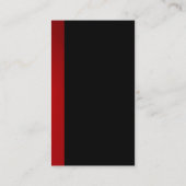 Exclusief speciaal rood zwart, modern minimalistis visitekaartje (Achterkant)