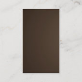 Exclusief speciaal Sepia Brown White Visitekaartje (Achterkant)