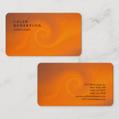 Exclusief speciaal Sinaasappel met afgeronde hoek Visitekaartje (Voorkant / Achterkant)