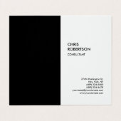 Exclusief speciaal zwart en wit, modern visitekaartje (Buitenkant ongevouwen)