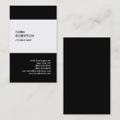 Exclusief speciaal zwart en wit, modern visitekaartje (Voorkant / Achterkant)