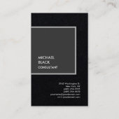 Exclusief speciaal zwart grijs modern minimalistis visitekaartje (Voorkant)