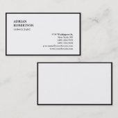 Exclusief speciaal zwart Lijst White Trendy Visitekaartje (Voorkant / Achterkant)