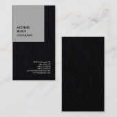 Exclusief speciaal zwart, modern visitekaartje (Voorkant / Achterkant)