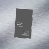 Exclusief speciaal zwart, uniek, modern minimalist magnetisch visitekaartje (Voorbeeld)
