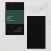 Exclusief speciaal zwart, uniek, modern minimalist visitekaartje (Voorkant / Achterkant)